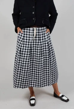 Hannoh Wessel Skirts^Skirt Jude in Navy Check