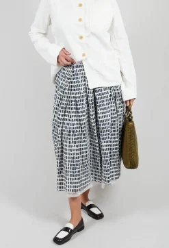 Hannoh Wessel Skirts^Skirt Print Jnes in Navy Sticks