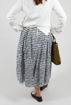 Hannoh Wessel Skirts^Skirt Print Jnes in Navy Sticks