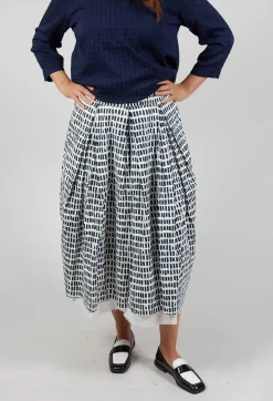 Hannoh Wessel Skirts^Skirt Print Jnes in Navy Sticks