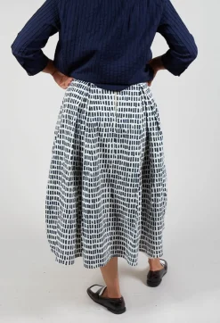 Hannoh Wessel Skirts^Skirt Print Jnes in Navy Sticks