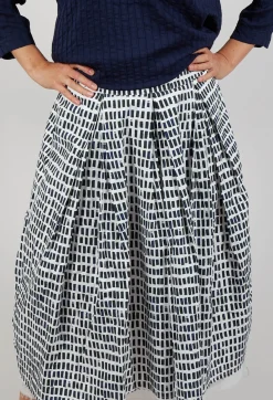 Hannoh Wessel Skirts^Skirt Print Jnes in Navy Sticks