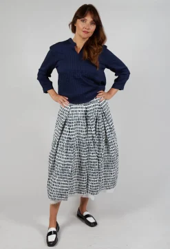 Hannoh Wessel Skirts^Skirt Print Jnes in Navy Sticks