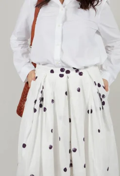 Hannoh Wessel Skirts^Skirt Print Jnes in Plum Dots