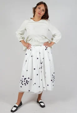 Hannoh Wessel Skirts^Skirt Print Jnes in Plum Dots