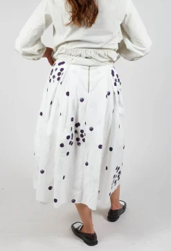 Hannoh Wessel Skirts^Skirt Print Jnes in Plum Dots