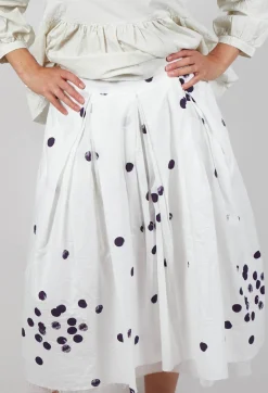 Hannoh Wessel Skirts^Skirt Print Jnes in Plum Dots