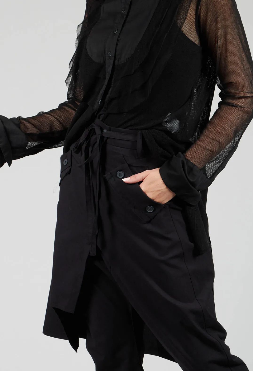 Pal Offner Trousers^Skirt Trousers in Black