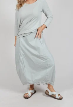 Rundholz Black Label Skirts^Skirt with Mesh Detail Hem in Grey
