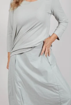 Rundholz Black Label Skirts^Skirt with Mesh Detail Hem in Grey