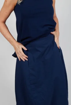Rundholz Black Label Skirts^Skirt with Mesh Detail Hem in Navy