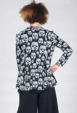 Bread and Butter Jackets^Skull Print Jacket in Black and White