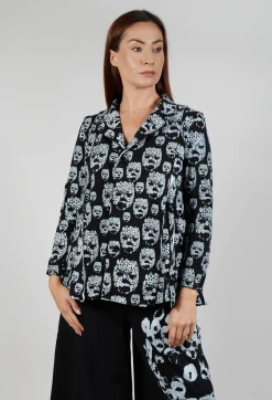 Bread and Butter Jackets^Skull Print Jacket in Black and White