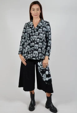 Bread and Butter Jackets^Skull Print Jacket in Black and White