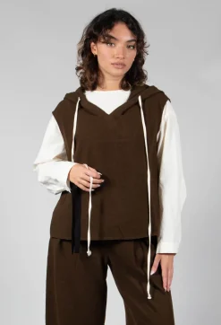 SOH Tops^Sleeveless Basics Vest in Khaki
