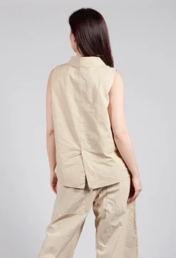 Album Di Famiglia Jackets^Sleeveless Blazer CC in Cream