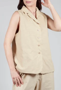 Album Di Famiglia Jackets^Sleeveless Blazer CC in Cream