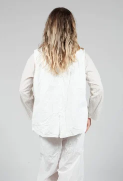 Album Di Famiglia Jackets^Sleeveless Blazer CC in Milk