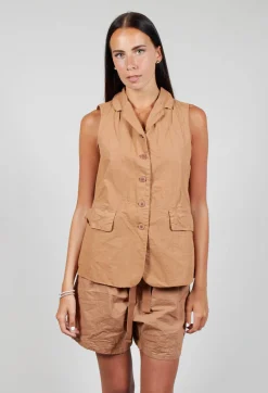 Album Di Famiglia Jackets^Sleeveless Blazer CC in Pottery