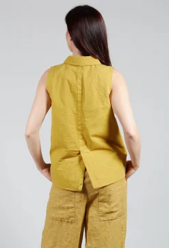 Album Di Famiglia Jackets^Sleeveless Blazer CC in Sun Yellow