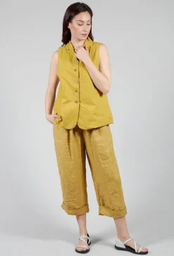 Album Di Famiglia Jackets^Sleeveless Blazer CC in Sun Yellow