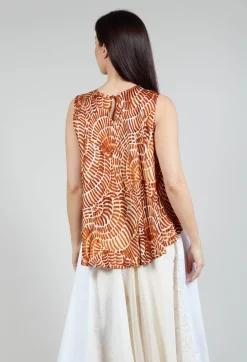 Sfizio Tops^Sleeveless Blouse in Shell Print