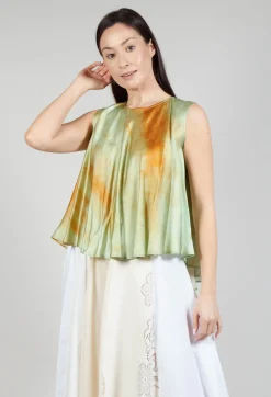 Sfizio Tops^Sleeveless Blouse in Tie Dye Print