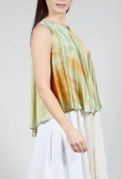 Sfizio Tops^Sleeveless Blouse in Tie Dye Print