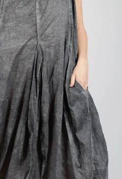 Rundholz Black Label Dresses^Sleeveless Dress with Balloon Hem in Black Cloud