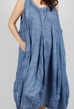 Rundholz Black Label Dresses^Sleeveless Dress with Balloon Hem in Navy Cloud