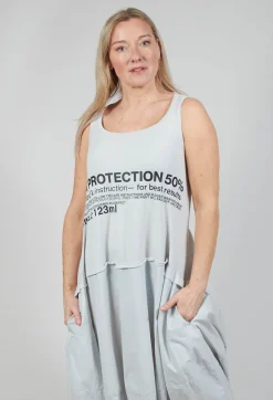 Rundholz Black Label Dresses^Sleeveless Dress with Lettering Motif in Grey Print