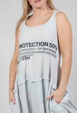 Rundholz Black Label Dresses^Sleeveless Dress with Lettering Motif in Grey Print