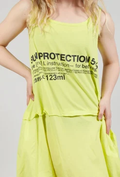 Rundholz Black Label Dresses^Sleeveless Dress with Lettering Motif in Sun Print