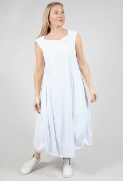Rundholz Black Label Dresses^Sleeveless Jersey Dress with Tulip Hem in White