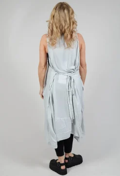 Rundholz Black Label Dresses^Sleeveless Jersey Dress with Asymmetric Hem in Grey