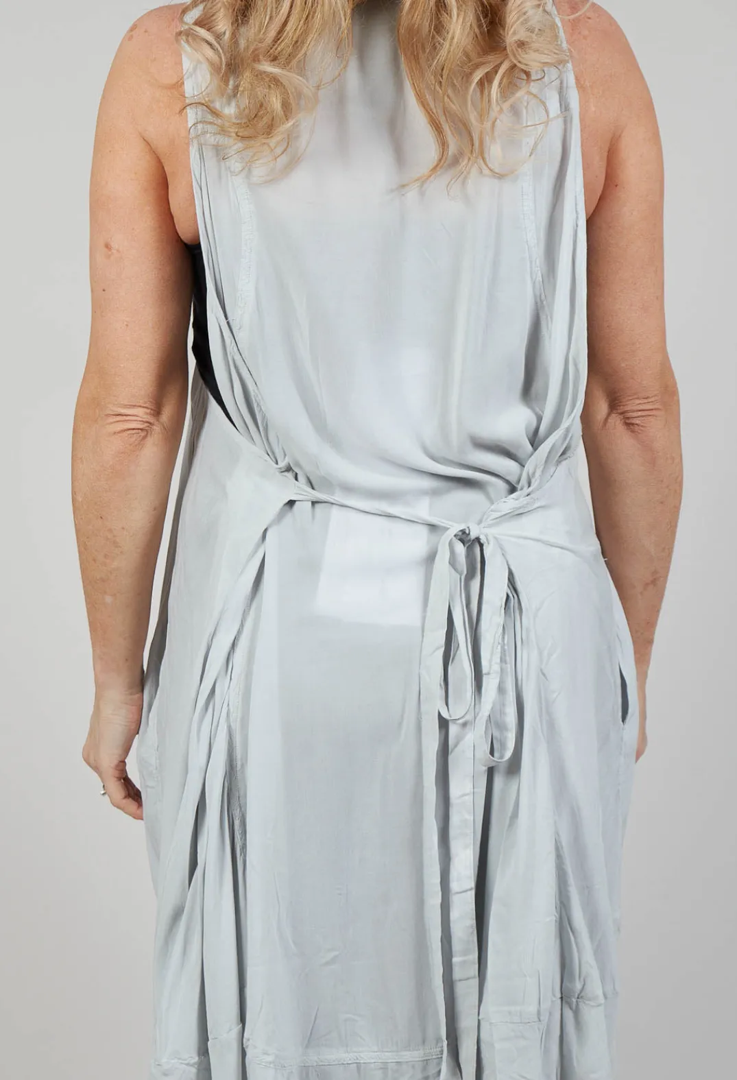 Rundholz Black Label Dresses^Sleeveless Jersey Dress with Asymmetric Hem in Grey