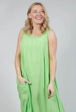Rundholz Black Label Dresses^Sleeveless Jersey Dress with Tulip Hem in Lime