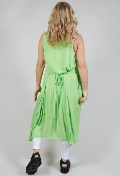 Rundholz Black Label Dresses^Sleeveless Jersey Dress with Asymmetric Hem in Lime