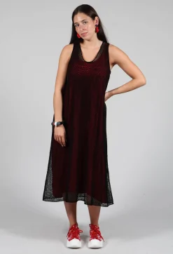 Rundholz Black Label Dresses^Sleeveless Jersey Dress with Asymmetric Hem in Chili