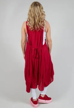 Rundholz Black Label Dresses^Sleeveless Jersey Dress with Asymmetric Hem in Chili