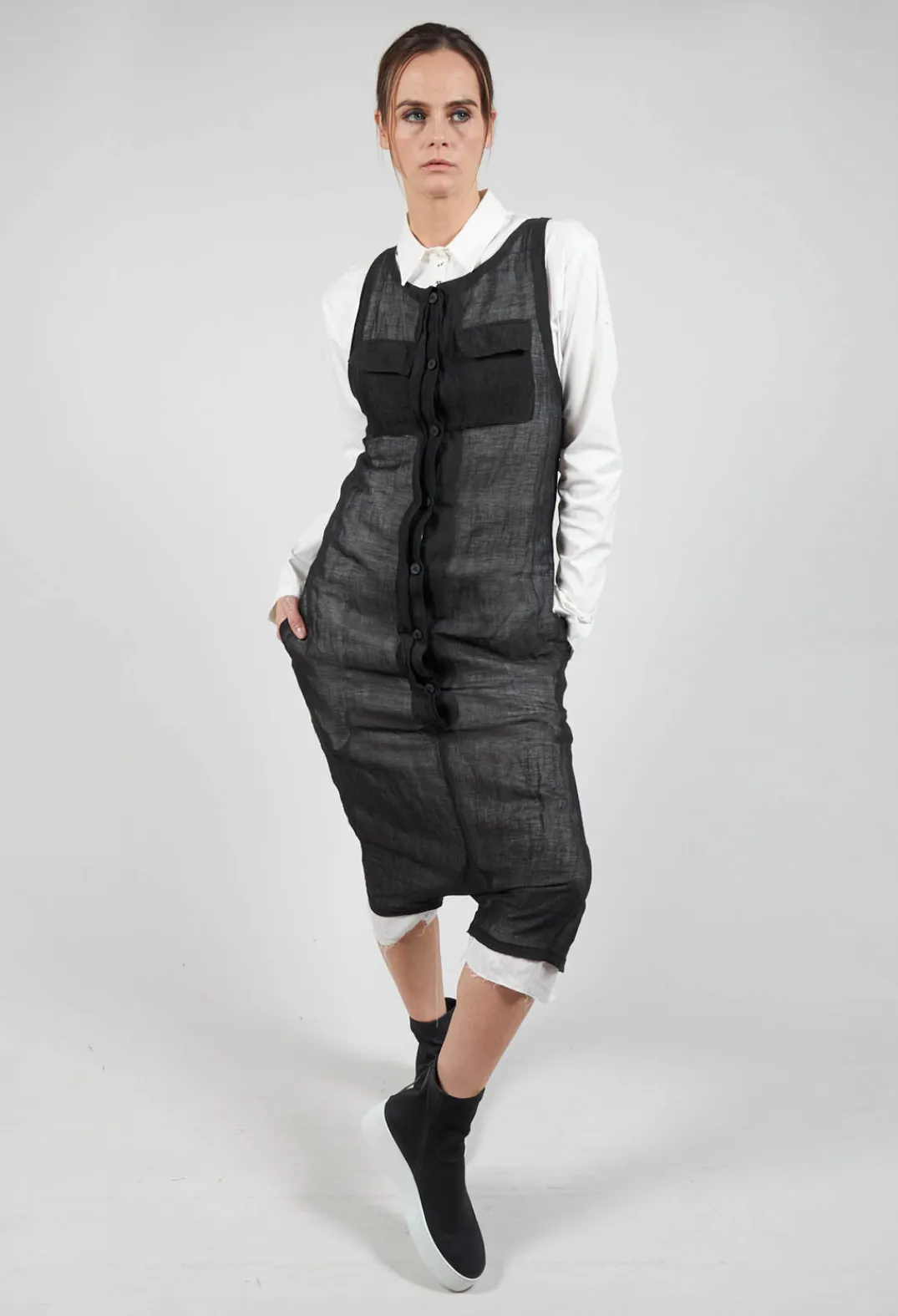 Marc Point Jumpsuits^Sleeveless Jumpsuit in Black / White