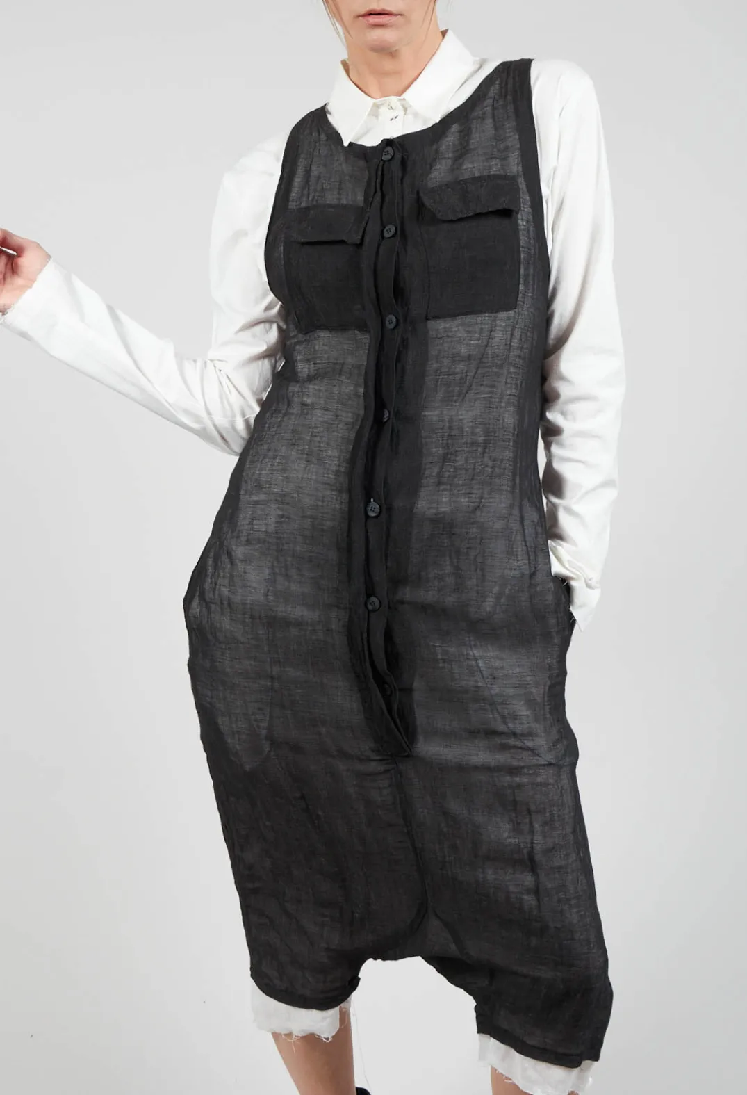 Marc Point Jumpsuits^Sleeveless Jumpsuit in Black / White