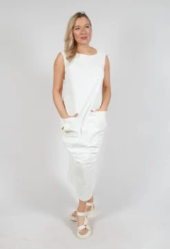 Rundholz Mainline Dresses^Sleeveless Midi Dress in Starwhite Paint