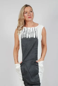 Rundholz Mainline Dresses^Sleeveless Midi Dress in Black Paint