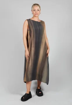 Moyuru Dresses^Sleeveless Midi Dress in Brown Print