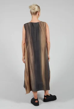 Moyuru Dresses^Sleeveless Midi Dress in Brown Print
