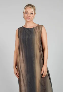 Moyuru Dresses^Sleeveless Midi Dress in Brown Print