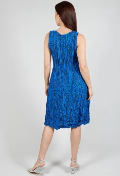 Alquema Dresses^Sleeveless Smash Dress in Royal Bird