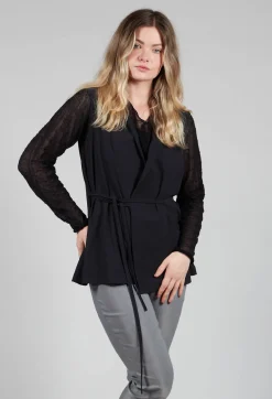 Sarah Pacini Shirts & Blouses^Sleeveless Tie Waist Top in Black