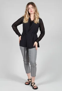 Sarah Pacini Shirts & Blouses^Sleeveless Tie Waist Top in Black